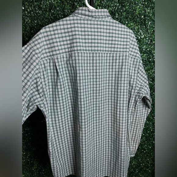 Men’s Eddie Bauer Green Plaid Button Up Long Sleeve Shirt - Picture 7 of 8